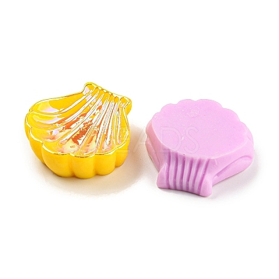 Iridescent Opaque Resin Cabochons RESI-H151-01-1