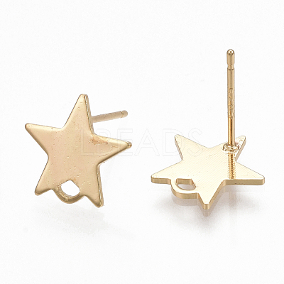 Brass Stud Earring Findings KK-S348-352-1