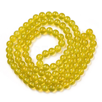 Baking Paint Glass Beads Strands DGLA-Q023-8mm-DB29-01-1