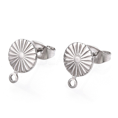 Non-Tarnish 304 Stainless Steel Stud Earring Findings STAS-E192-01P-01-1