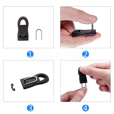 Plastic Zipper Pull Charms FIND-PH0015-73-1