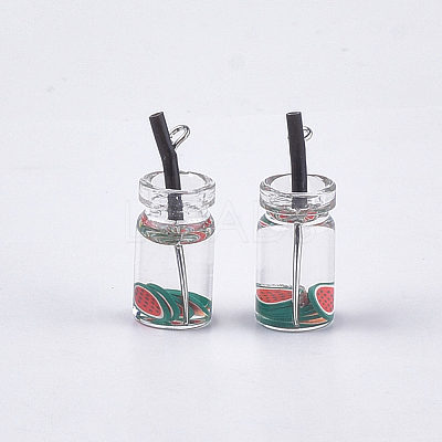 Glass Bottle Pendants CRES-N017-06C-1