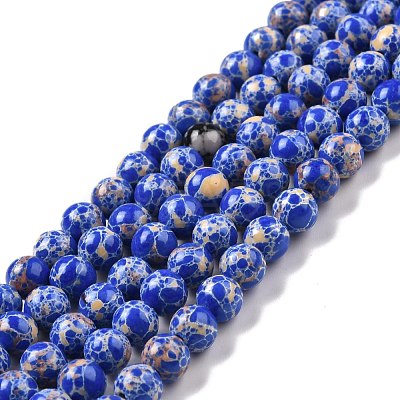 Synthetic Imperial Jasper Beads Strands G-E568-01A-03-1