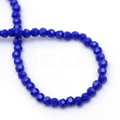 Opaque Solid Glass Bead Strands GLAA-R166-6mm-02L-1