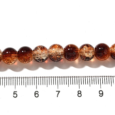 Crackle Glass Beads Strands CCG-C002-8mm-01-1