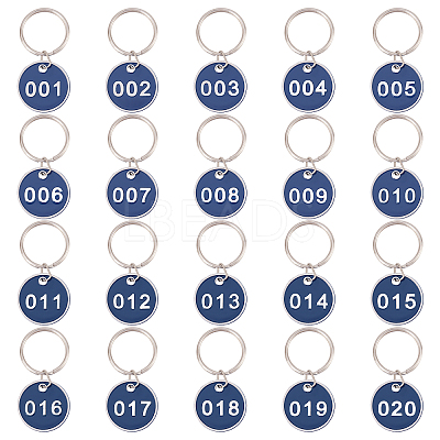 Aluminium Alloy Numbered Marking Identification Hang Tags AJEW-AR0001-45-1