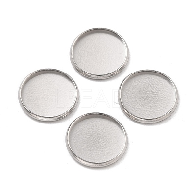 Non-Tarnish 316 Surgical Stainless Steel Cabochon Tray Settings STAS-I187-06D-P-1