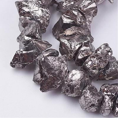 Electroplated Natural Quartz Crystal Bead Strands G-F336-06G-1