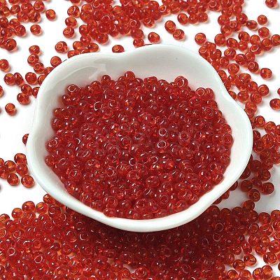 Transparent Colours Glass Seed Beads SEED-P006-02A-06-1