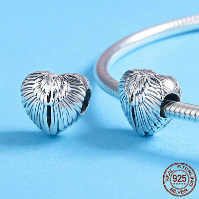 925 Sterling Silver European Beads STER-FF0009-08AS-13-1