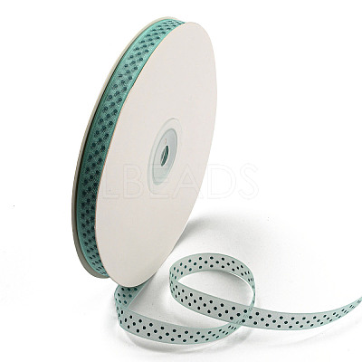 100 Yards Polka Dot Print Nylon Ribbons OCOR-G014-01D-1