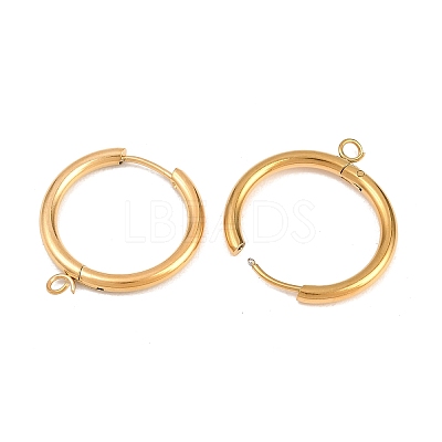 316 Stainless Steel Huggie Hoop Earring Findings EJEW-B158-01F-G-1