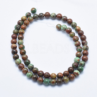 Natural Quartzose Jade Beads Strands G-E444-32-6mm-1
