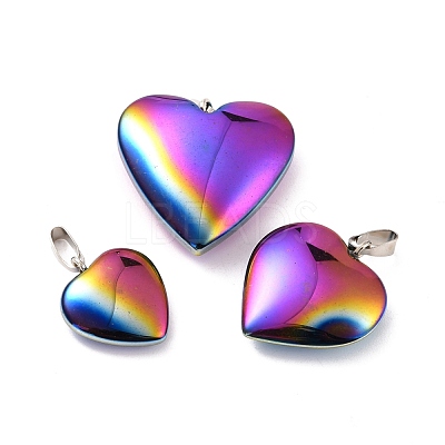 Electroplate Non-magnetic Synthetic Hematite Pendants G-I315-01C-1