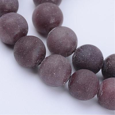 Natural Purple Aventurine Beads Strands G-Q462-8mm-15-1