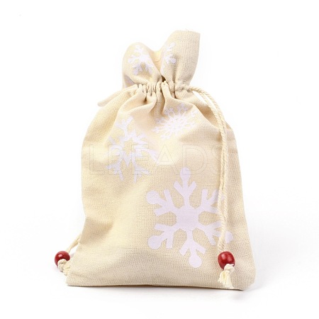Christmas Theme Cotton Fabric Cloth Bag ABAG-H104-A05-1