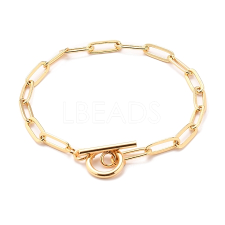 Brass Paperclip Chain Bracelets BJEW-JB05736-1