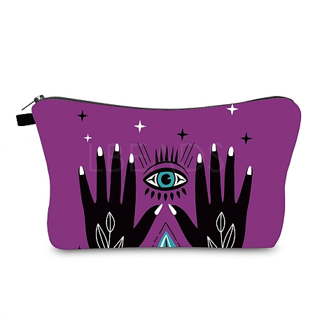 Evil Eye Theme Polyester Cosmetic Pouches ABAG-D009-01I-1