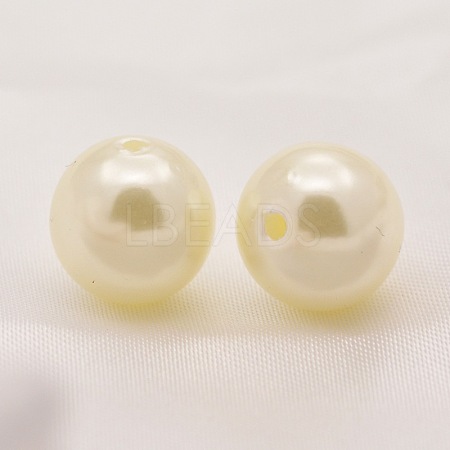 ABS Plastic Imitation Pearl Round Beads SACR-S074-8mm-A41-1