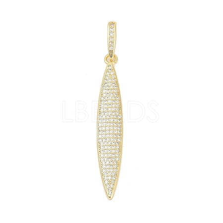 Brass Micro Pave Cubic Zirconia Pendants KK-H203-02G-1