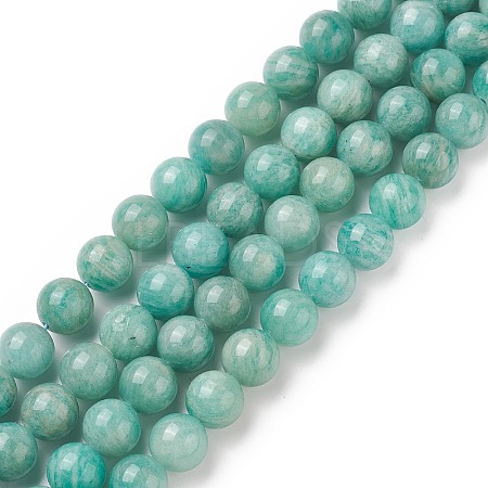 Natural Amazonite Beads Strands X-G-F461-12-6mm-01-1