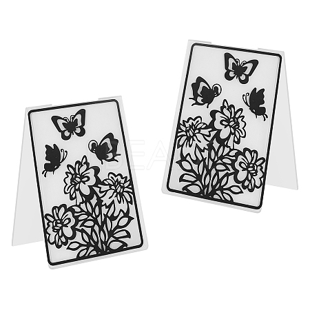 Plastic Embossing Folders DIY-WH0186-60-1