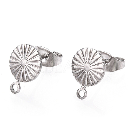 Non-Tarnish 304 Stainless Steel Stud Earring Findings STAS-E192-01P-01-1