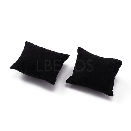 Black Rectangle Velvet Pillow Jewelry Bracelet Watch Display X-BDIS-I001-01-1