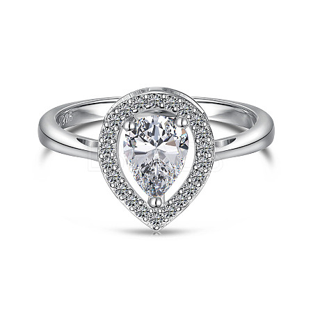 925 Sterling Silver Micro Pave Cubic Zirconia Finger Rings FS-WGBB1F3-04-1
