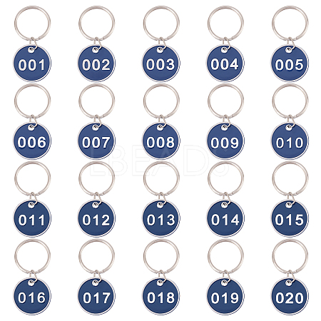 Aluminium Alloy Numbered Marking Identification Hang Tags AJEW-AR0001-45-1