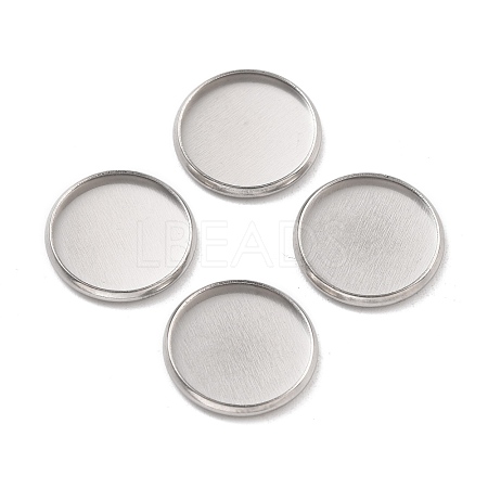 Non-Tarnish 316 Surgical Stainless Steel Cabochon Tray Settings STAS-I187-06D-P-1