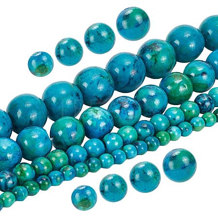 ARRICRAFT 117Pcs 4 Styles Synthetic Yellow Turquoise(Jasper) Beads Strands TURQ-AR0001-22-1