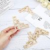 Natural Solid Wood Carved Onlay Applique Craft WOOD-FH0001-30-3