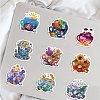 Cartoon Cup with Fancy Scenery Paper Stickers Set X-DIY-G066-45-5