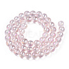 Electroplate Transparent Glass Beads Strands GLAA-T032-T8mm-AB10-3