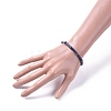 Natural Lapis Lazuli & Non-Magnetic Synthetic Hematite Beads Stretch Bracelets BJEW-JB04691-04-3