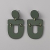 Acrylic Geometry Dangle Stud Earrings for Women EJEW-WH0013-65D-1