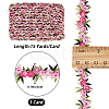 15 Yards Flower Polyester Embroidery Lace Ribbon OCOR-WH0070-77A-2