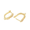 Brass Micro Pave Cubic Zirconia Hoop Earring Findings CU-CBAB5B4-01G-2