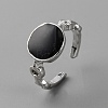 3Pcs Oval Alloy Enamel Adjustable Cuff Rings Sets for Women RJEW-WH0011-40P-2