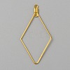 Brass Hoop Earring Findings LS-KK-WH0083-03G-1