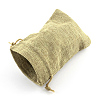 Polyester Imitation Burlap Packing Pouches Drawstring Bags X-ABAG-R005-18x13-01-2