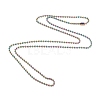Ion Plating(IP) 304 Stainless Steel Ball Chain Necklaces NJEW-L149-B02-M-2