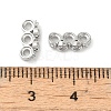 Rack Plating Brass Pave Clear Cubic Zirconia Spacer Bars KK-B088-11B-P-3