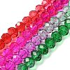 Transparent Painted Glass Beads Strands DGLA-A034-T6mm-A24-2