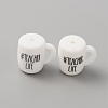 Cup with Word Teacher Life Silicone Beads LS-SIL-WH0006-18F-1