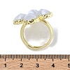Natural Blue Lace Agate Faceted Adjustable Finger Rings for Women RJEW-A092-01G-09-5