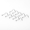 5Pcs 316L Surgical Stainless Steel Round Ball Fishtail Nose Rings WGE39F7-01-5