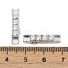 925 Sterling Silver Micro Pave Clear Cubic Zirconia Bayonet Clasps STER-C016-01A-P-5