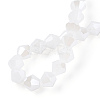 Imitation Jade Electroplate Glass Beads Strands EGLA-A039-J6mm-A06-4